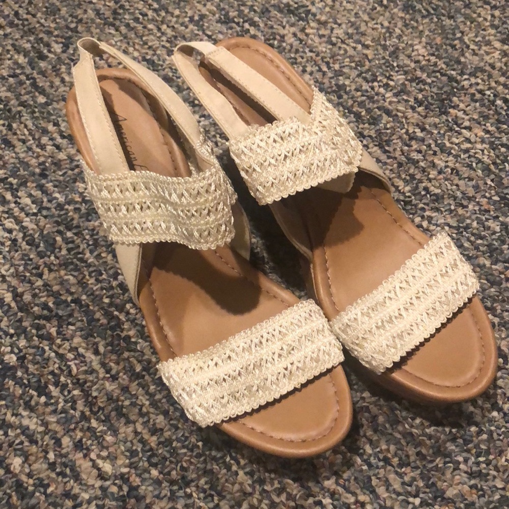 Beige/off white wedges - Size 11 from Payless